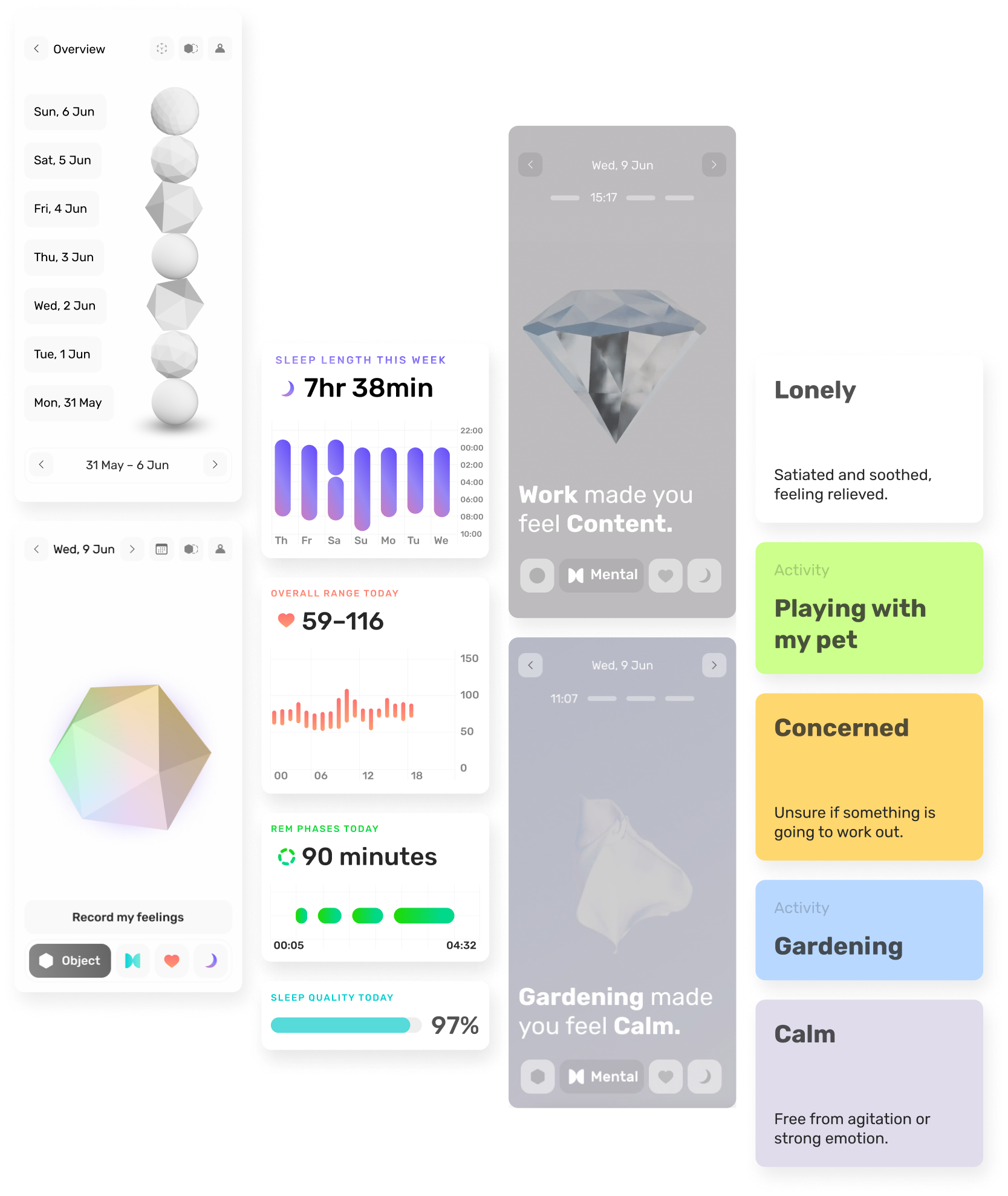 elements of the app concept UI